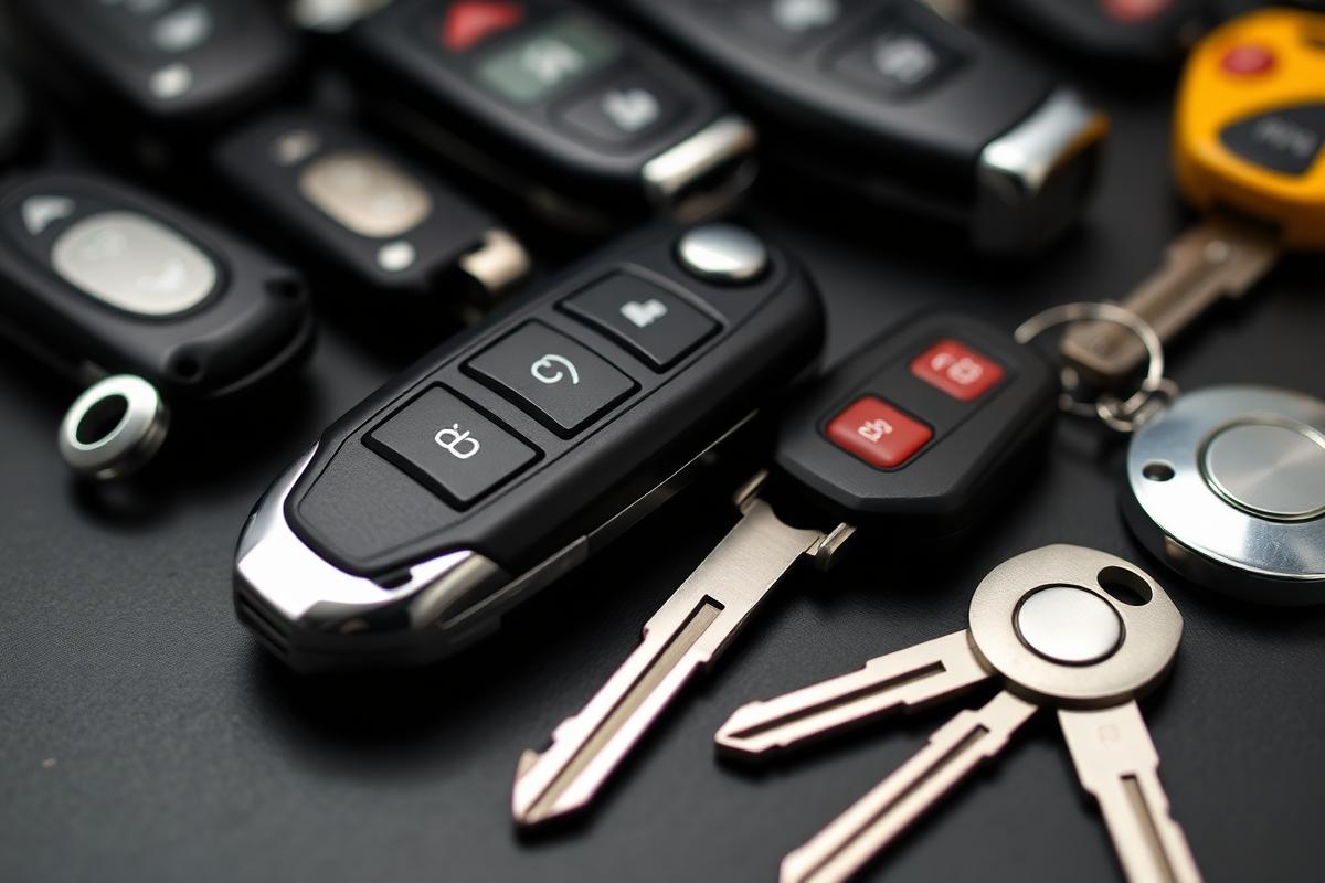 Assorted car keys and remote fobs